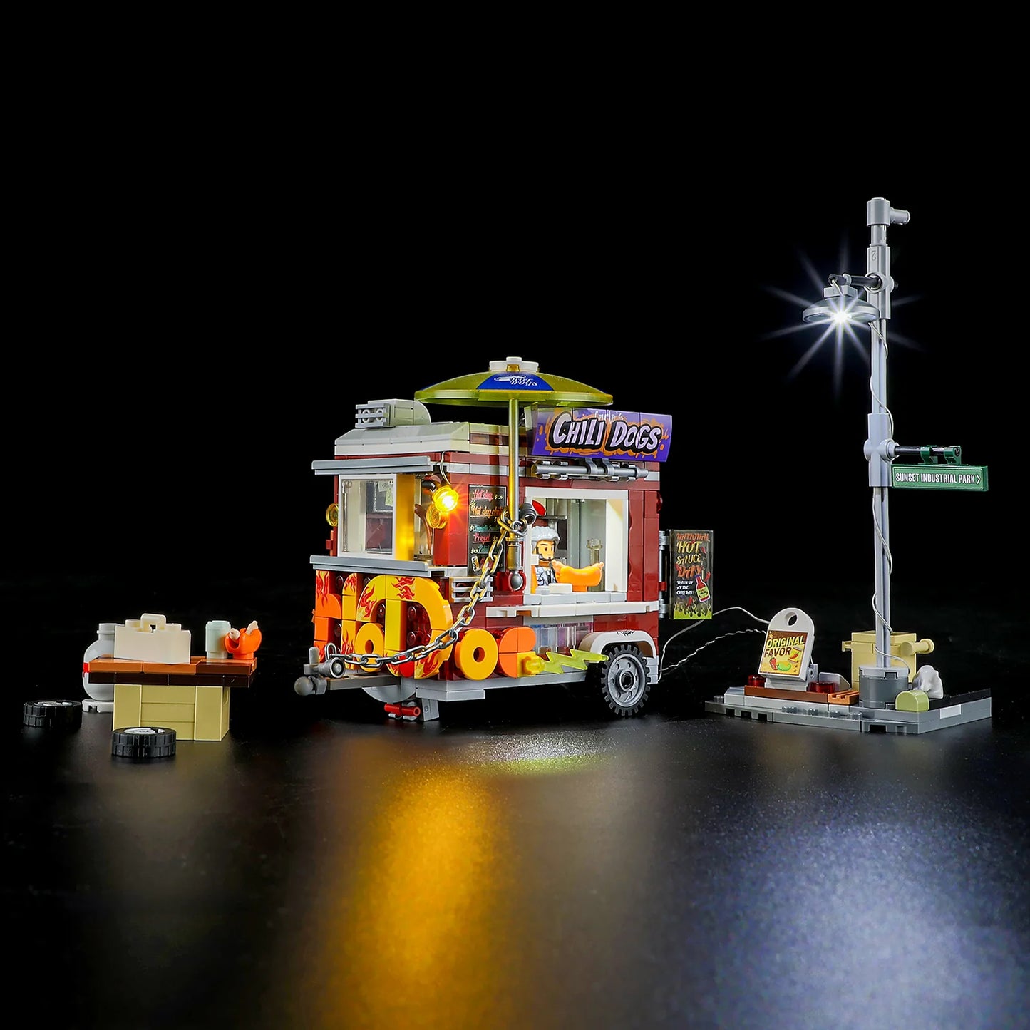 Lumibricks F9046 - Chili Dog Trailer - Chili Dog Anhänger
