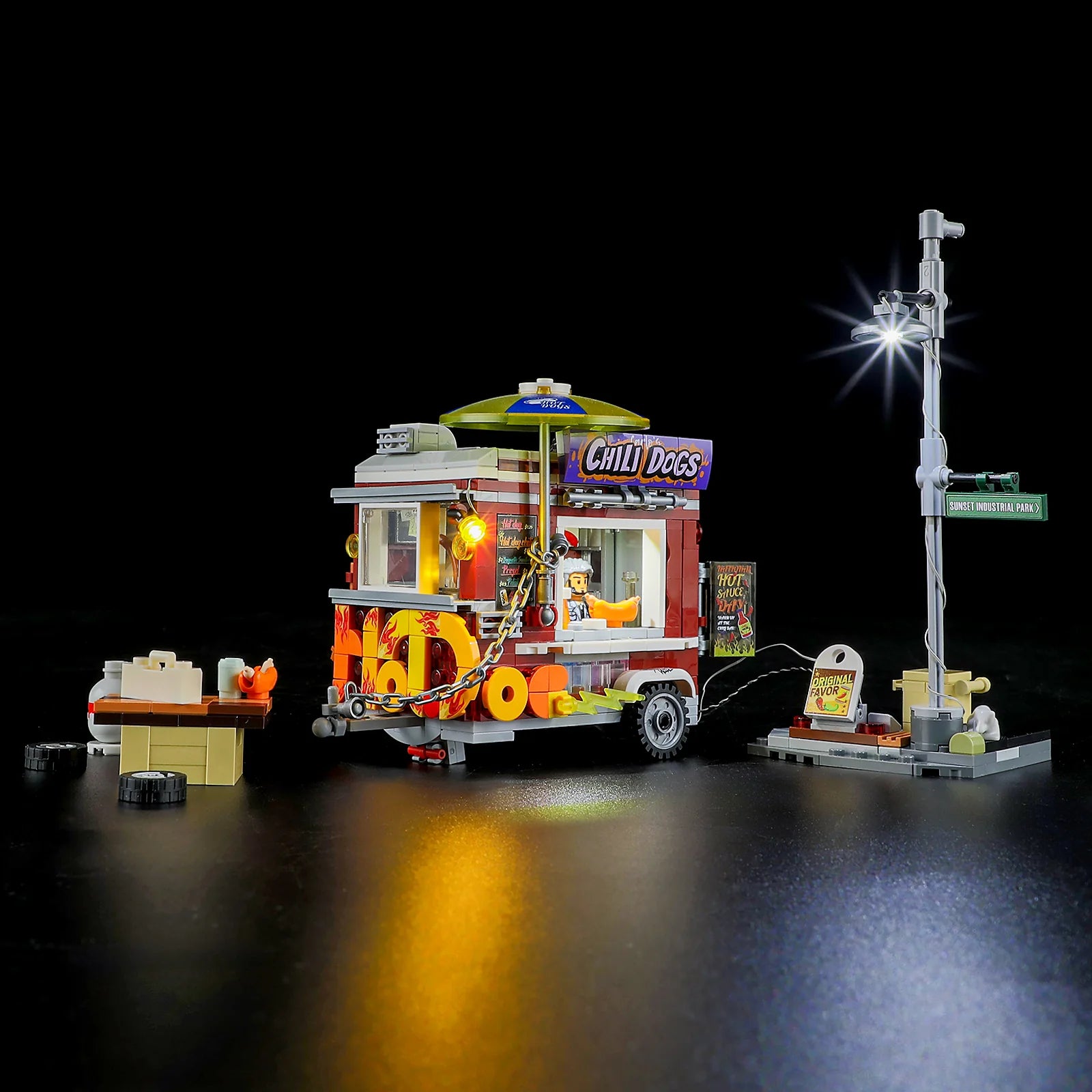 Lumibricks F9046 - Chili Dog Trailer - Chili Dog Anhänger
