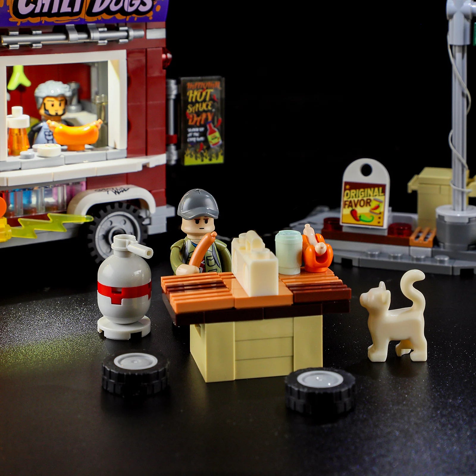 Lumibricks F9046 - Chili Dog Trailer - Chili Dog Anhänger