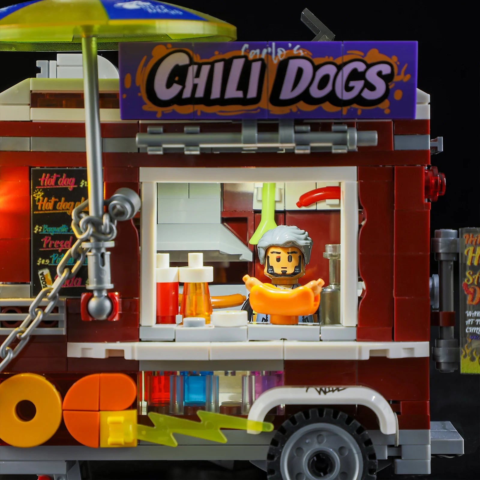 Lumibricks F9046 - Chili Dog Trailer - Chili Dog Anhänger