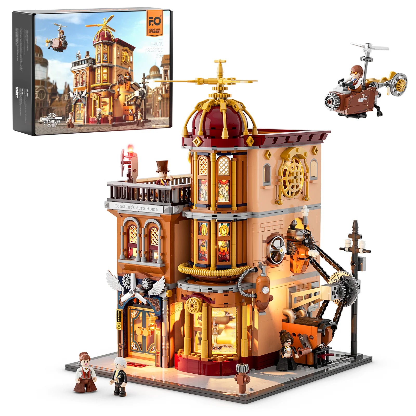Lumibricks F9050 - Steampunk Flying Club - Steampunk-Flugclub