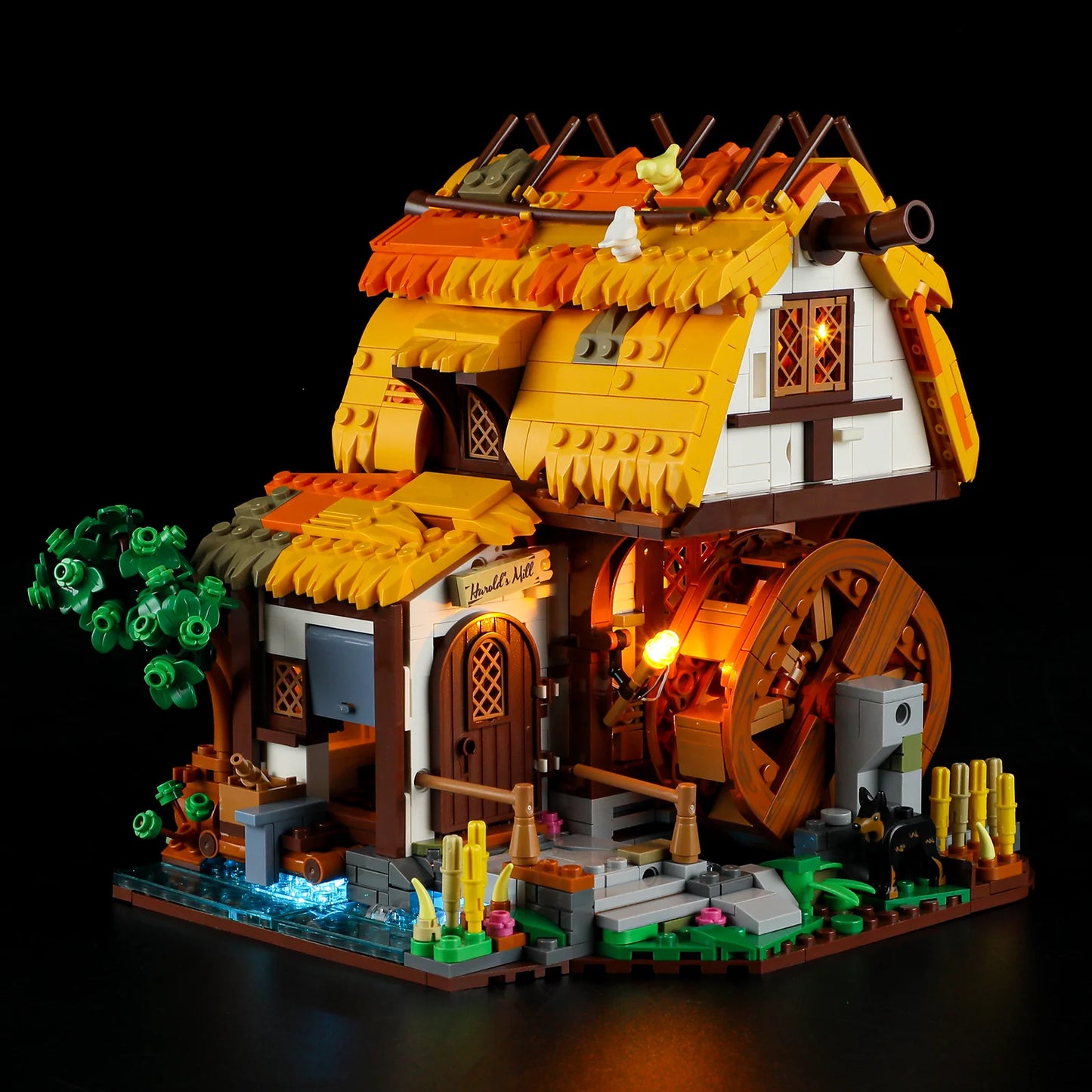 Lumibricks F9061 - Water Mill - Mittelalterliche Wassermühle