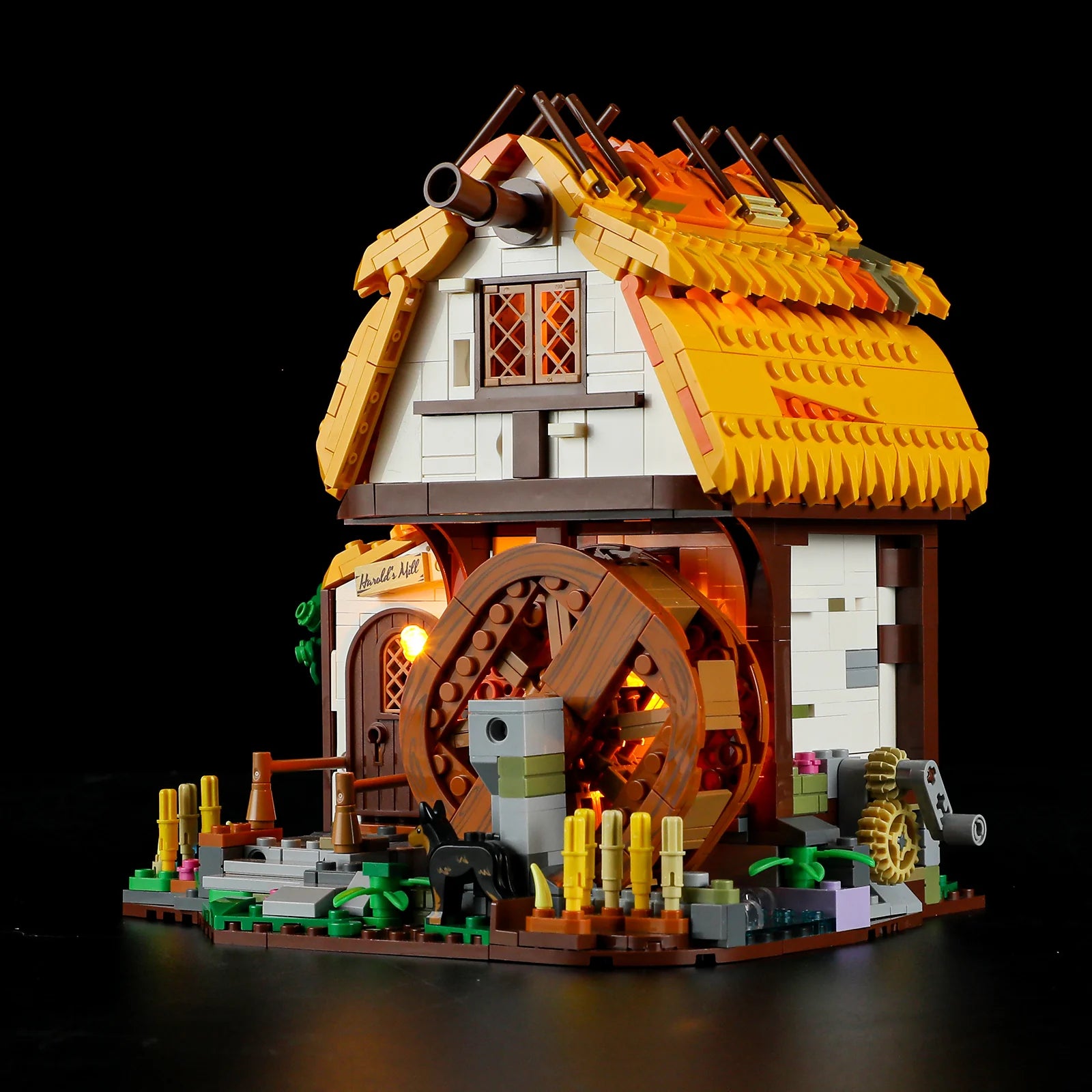 Lumibricks F9061 - Water Mill - Mittelalterliche Wassermühle