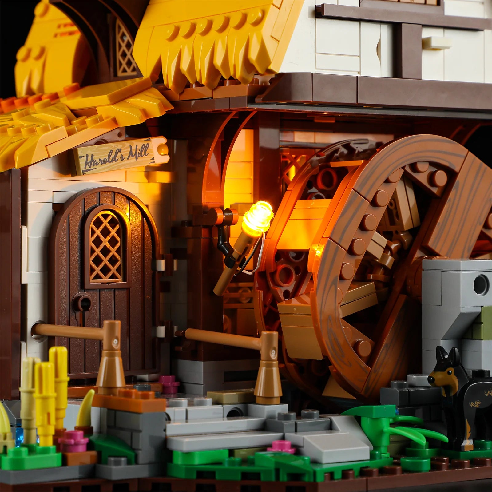 Lumibricks F9061 - Water Mill - Mittelalterliche Wassermühle