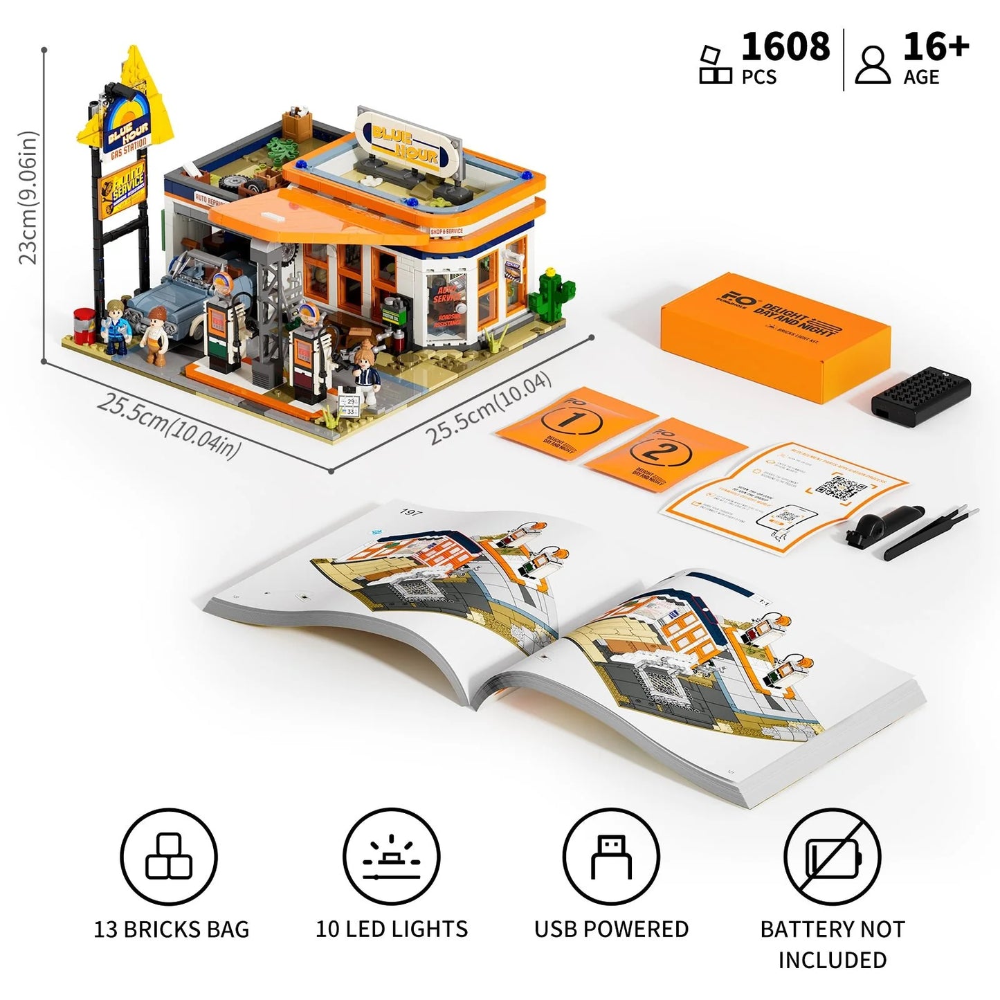Lumibricks F9065 - Gas Station - Tankstelle
