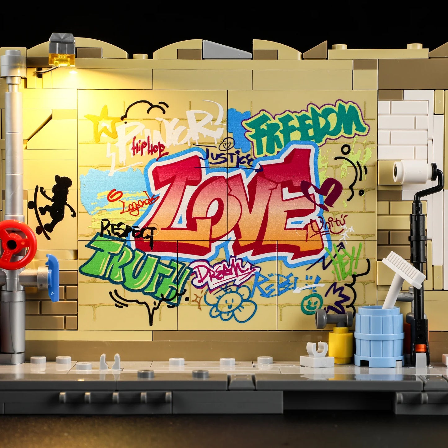 Lumibricks F9066 - Graffiti Bus Stop - Graffiti-Bushaltestelle
