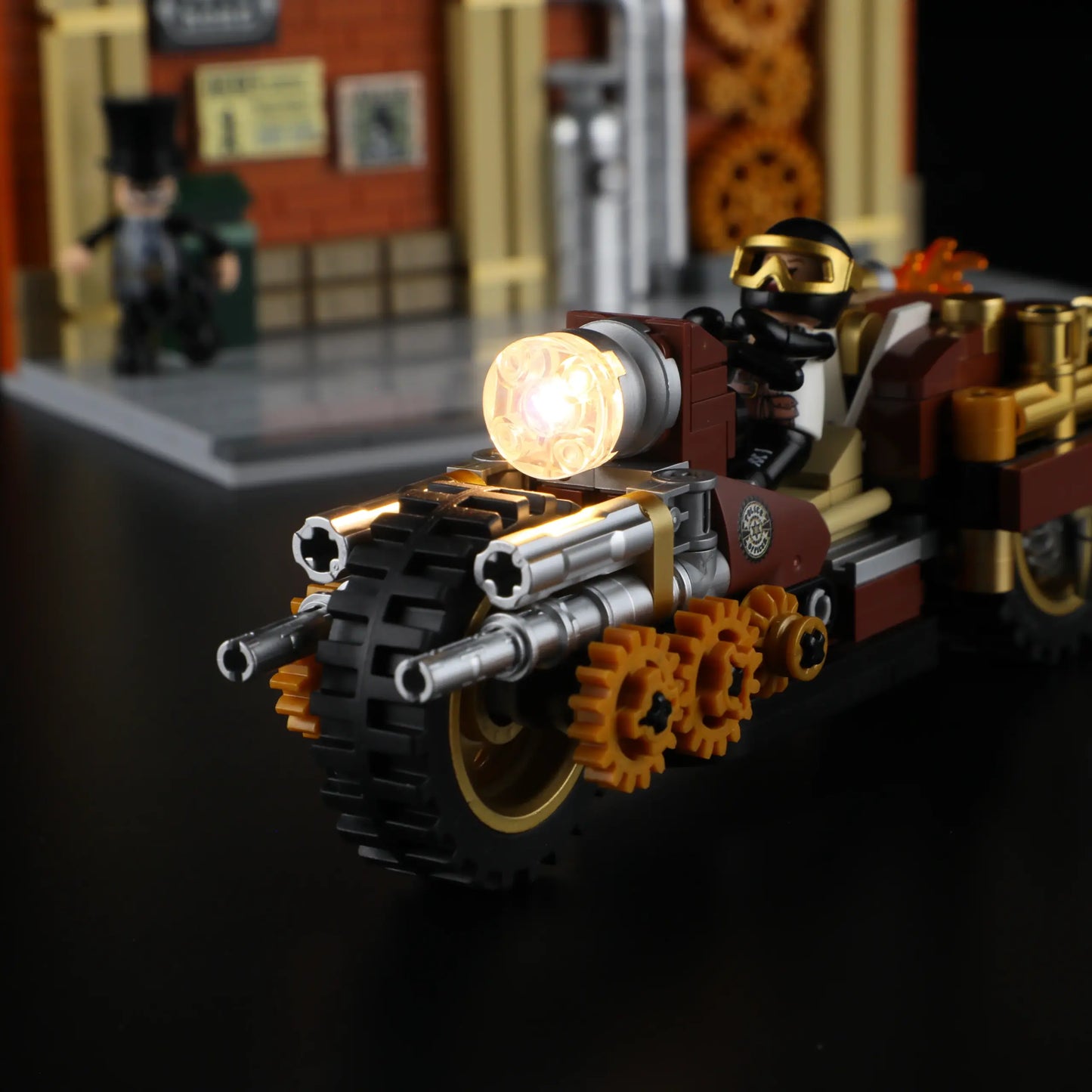 Lumibricks F9067 - Steampunk Motorcycle Pursuit - Steampunk-Motorradverfolgung
