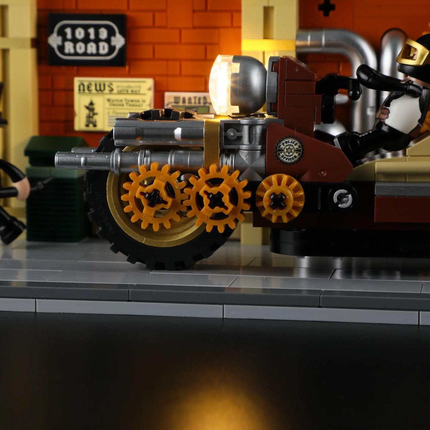 Lumibricks F9067 - Steampunk Motorcycle Pursuit - Steampunk-Motorradverfolgung