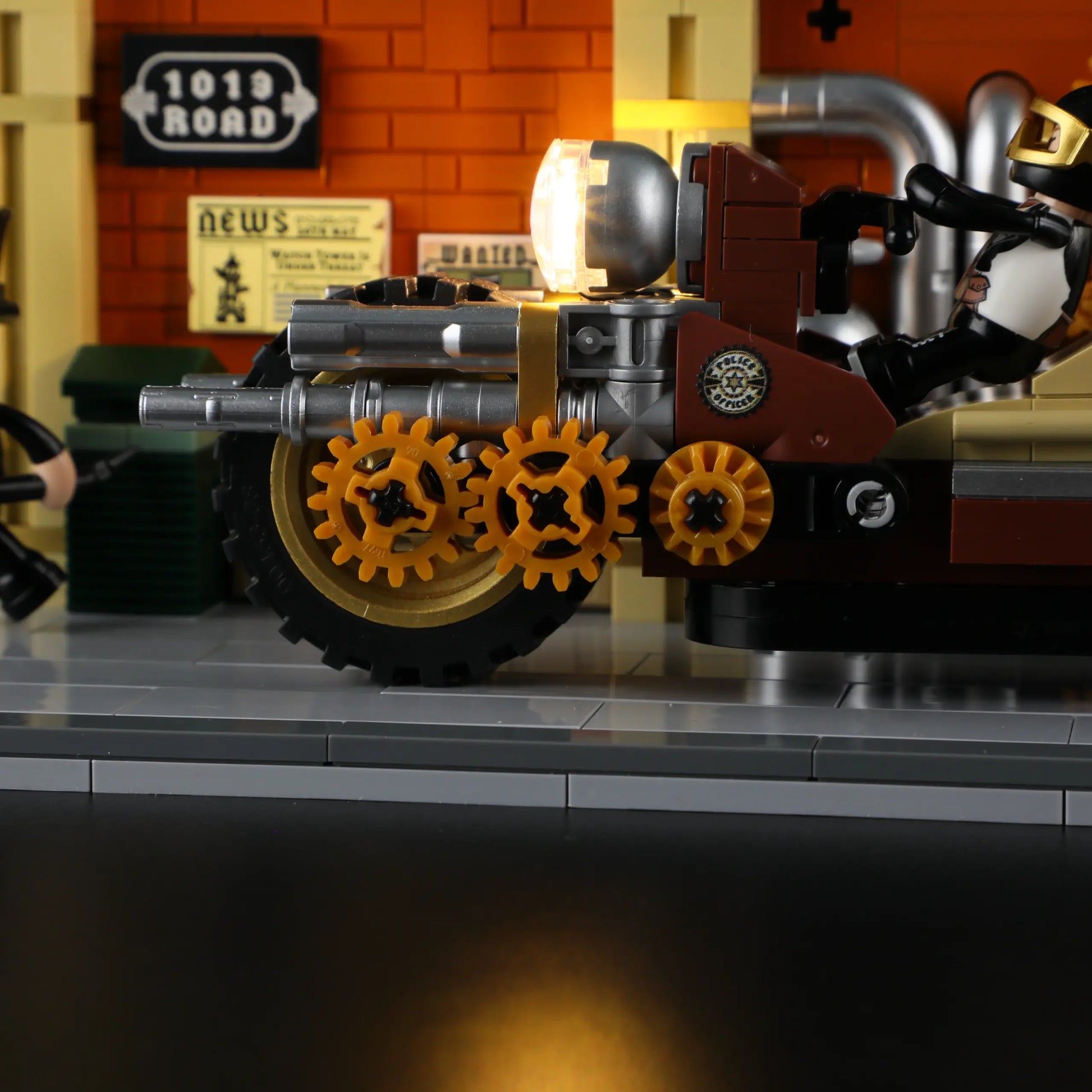 Lumibricks F9067 - Steampunk Motorcycle Pursuit - Steampunk-Motorradverfolgung