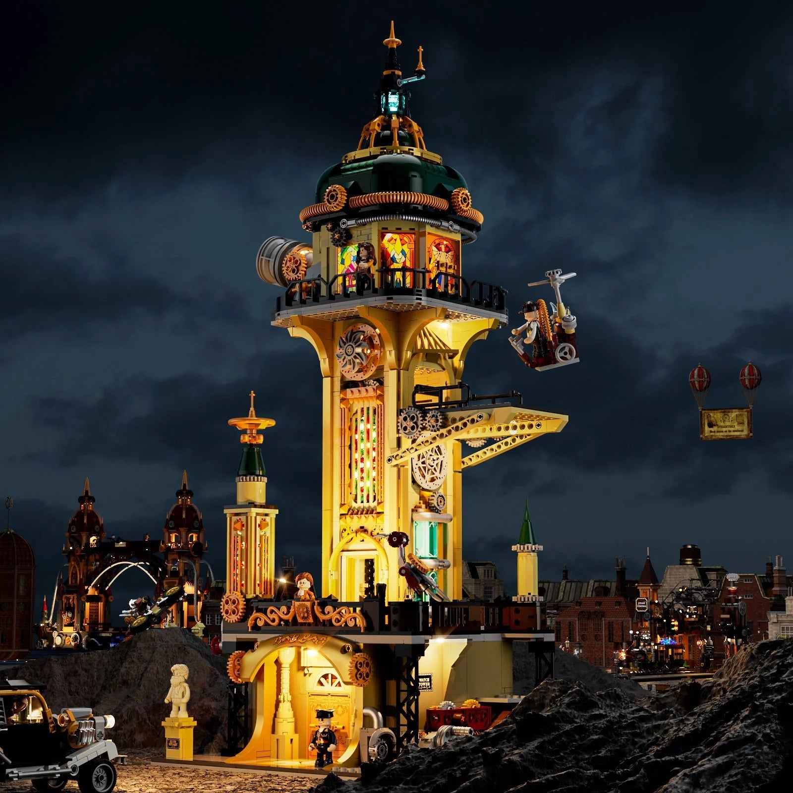 Lumibricks F9070 - Steampunkt Watch Tower - Steampunk-Wachturm