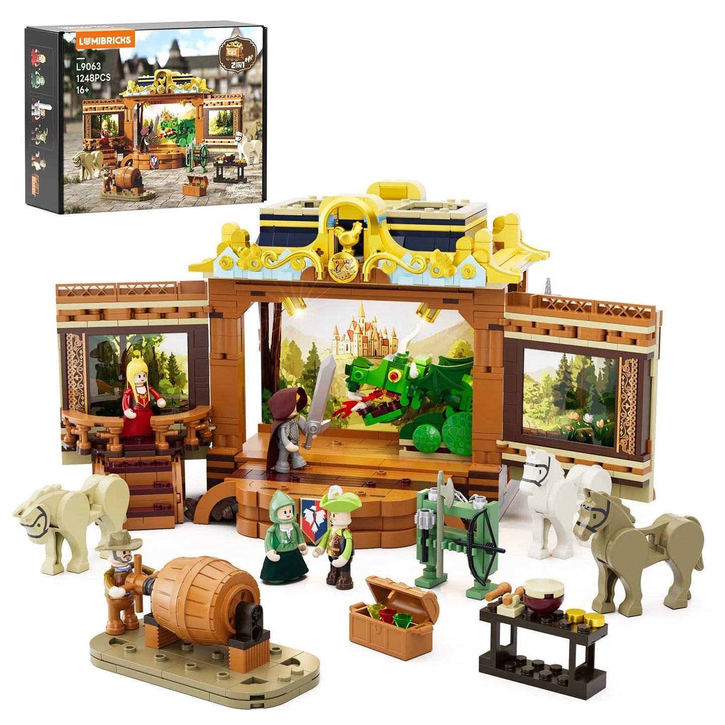 Lumibricks L9063 - Medieval Troupe Carriage - Mittelalterliche Truppenkutsche