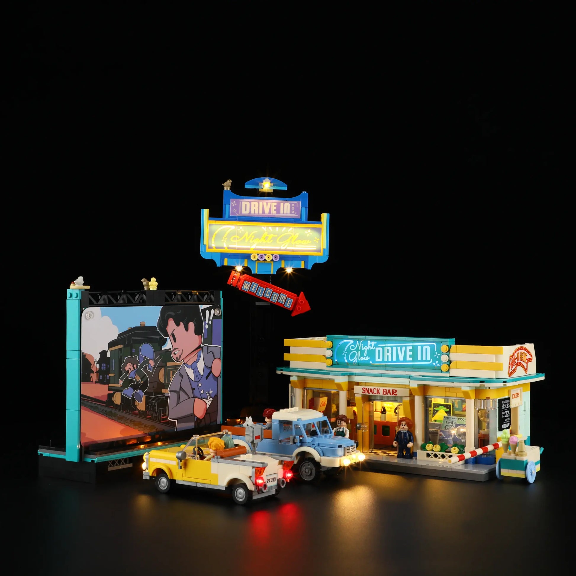 Lumibricks L9081 - Night Glow Drive-in - Night Glow Drive-in