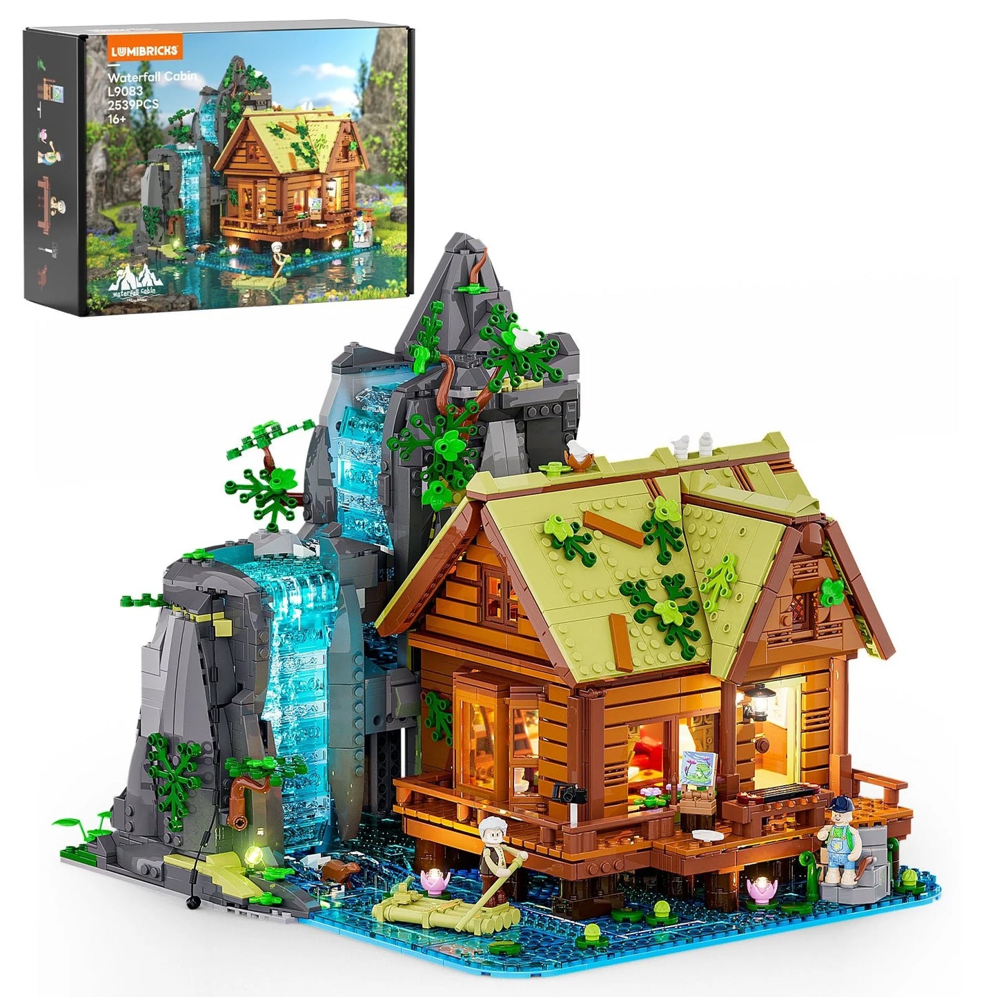 Lumibricks L9083 - Waterfal Cabin - Wasserfallhütte