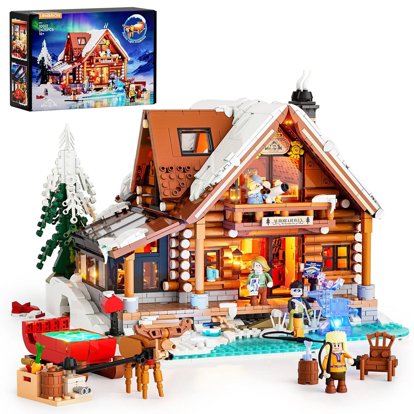 Lumibricks L9090 - Aurora Cabin - Aurora-Hütte