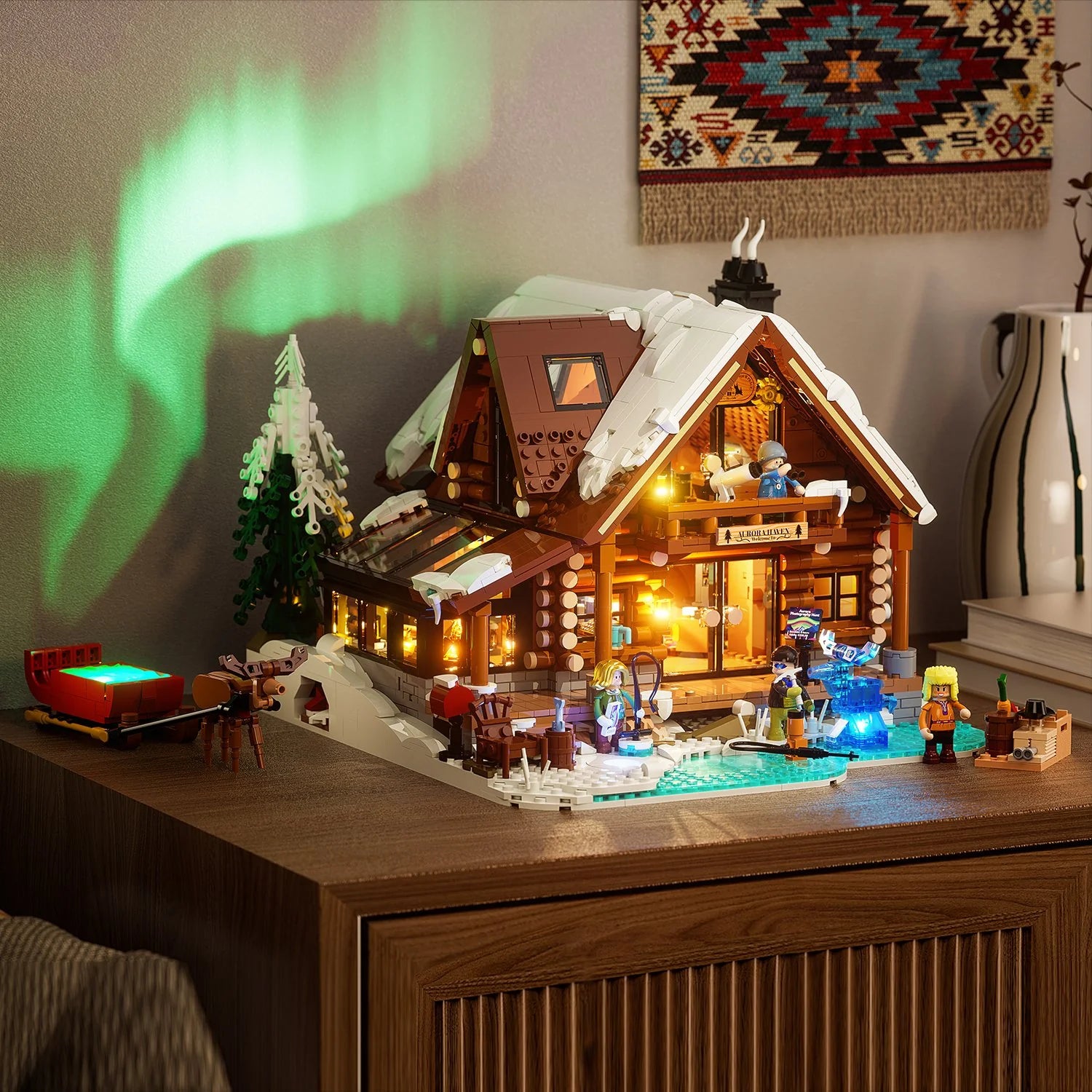 Lumibricks L9090 - Aurora Cabin - Aurora-Hütte