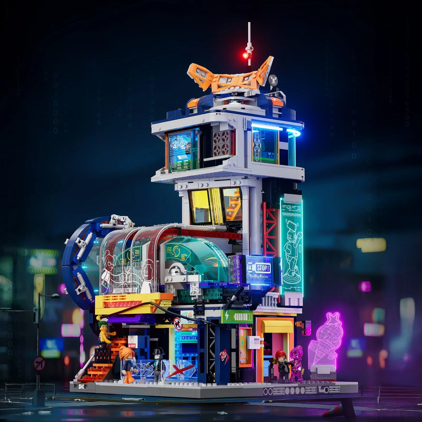 Lumibricks 17006 / L9098 - Floating Train Station - Schwebezug Station
