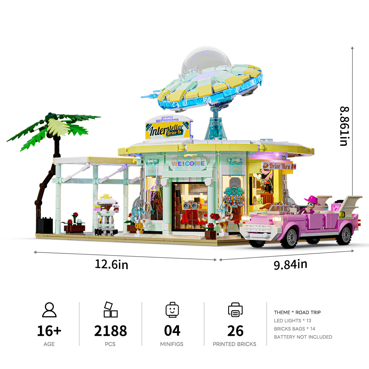 Lumibricks L9104 - Interstellar Drive-In - Interstellares Drive-In