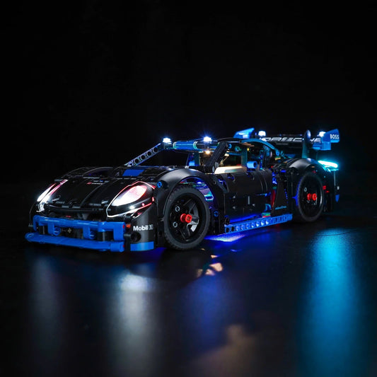 BrickBling LED Licht Set für LEGO Porsche GT4 e-Performance Rennwagen (42176) inkl. Fernbedienung