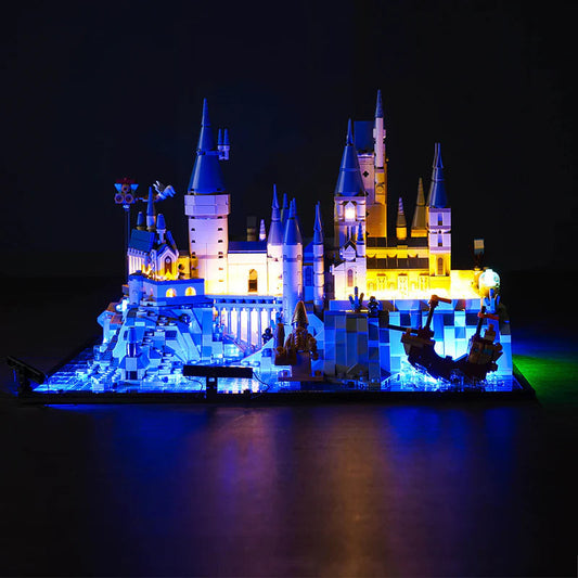 BrickBling LED Licht Set für LEGO Schloss Hogwarts mit Schlossgelände (76419) inkl. Fernbedienung