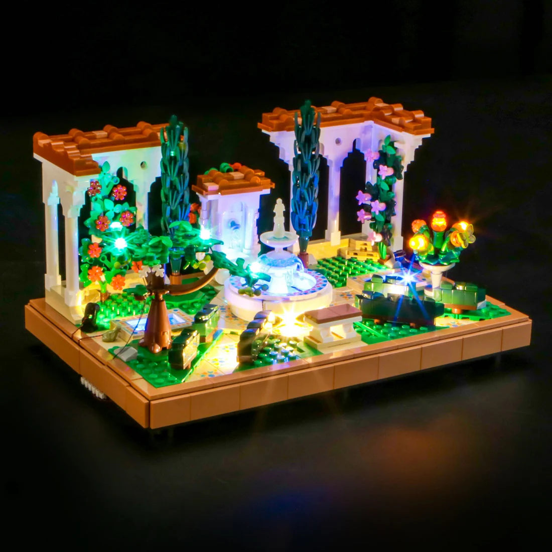 BrickBling LED Licht Set für LEGO Springbrunnengarten (10359) inkl. Fernbedienung