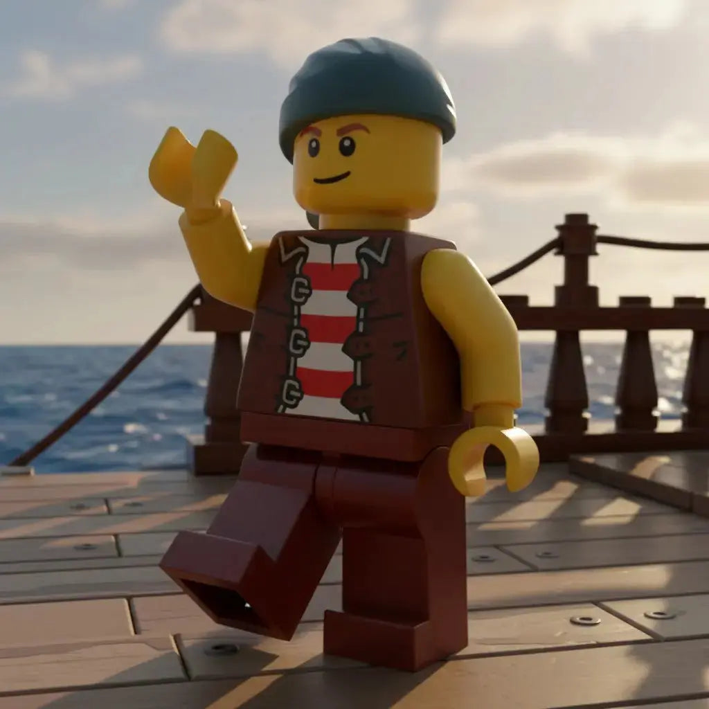 LEGO Piraten Minifigur Eigenkreation spanischer Matrose Putzfee