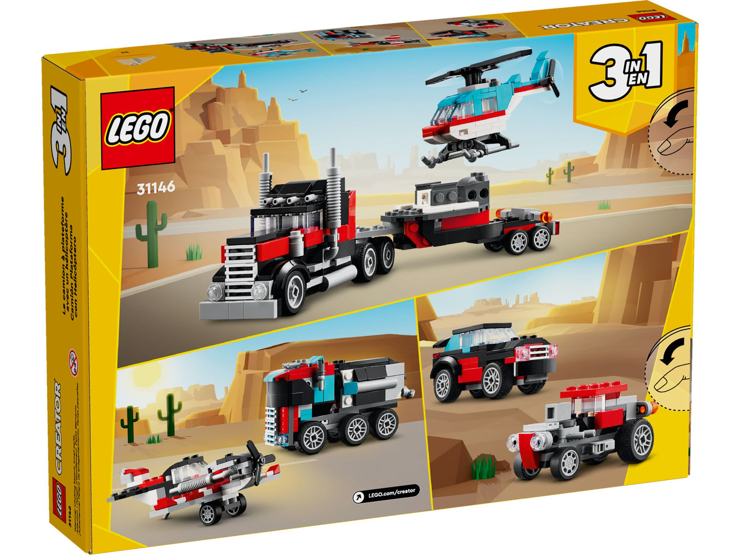 LEGO Creator Tieflader mit Hubschrauber 31146