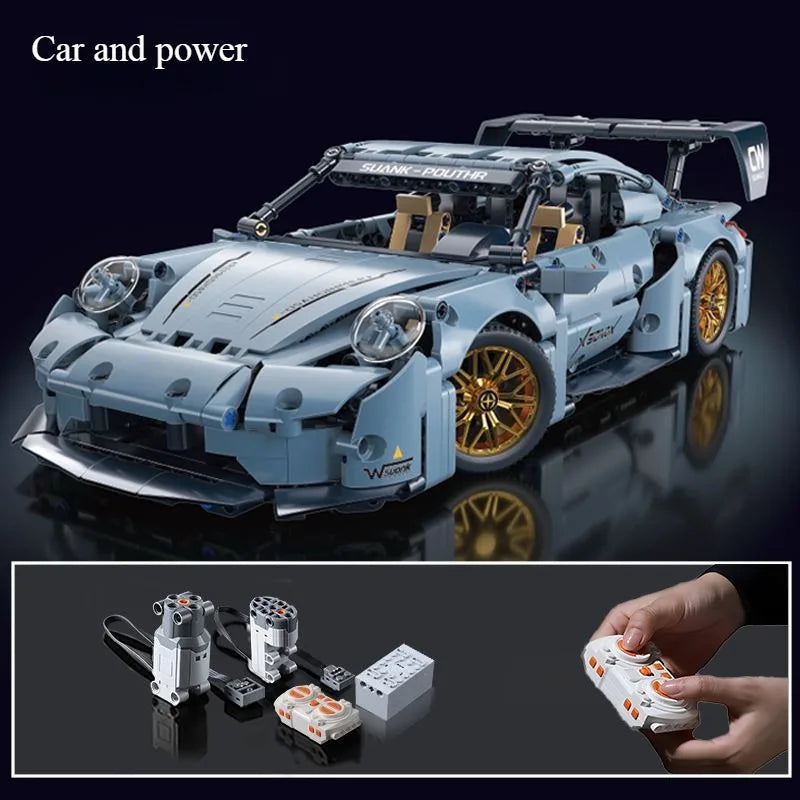 Technical Racing Sport Car Model Building Blocks technic adults 1:14 DIY Supercar Brick Puzzle Toys Kid Adult Gift（1200+granule）