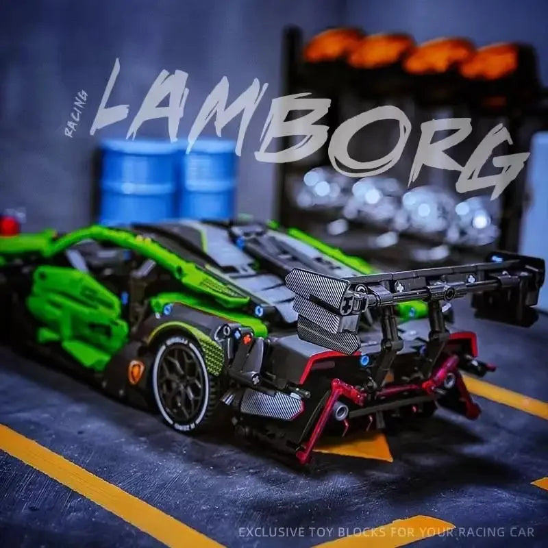 1644PCS Technical Super Speed Lamborghinis Sport Car Building Blocks Famous Race Vehicle Model Assemble Bricks Toys For Children