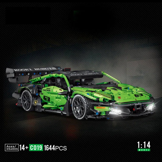 1644PCS Technical Super Speed Lamborghinis Sport Car Building Blocks Famous Race Vehicle Model Assemble Bricks Toys For Children