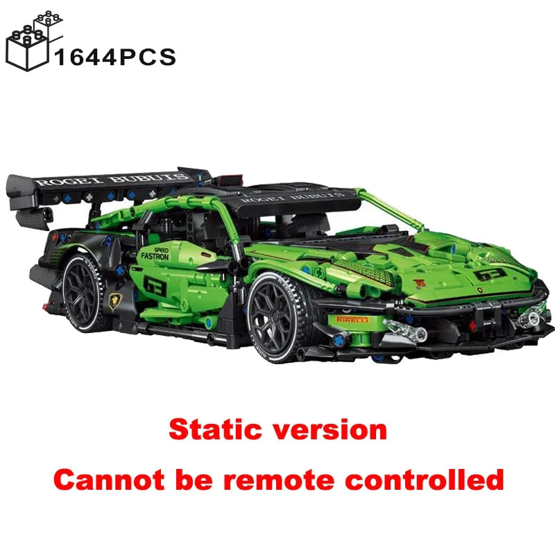 1644PCS Technical Super Speed Lamborghinis Sport Car Building Blocks Famous Race Vehicle Model Assemble Bricks Toys For Children
