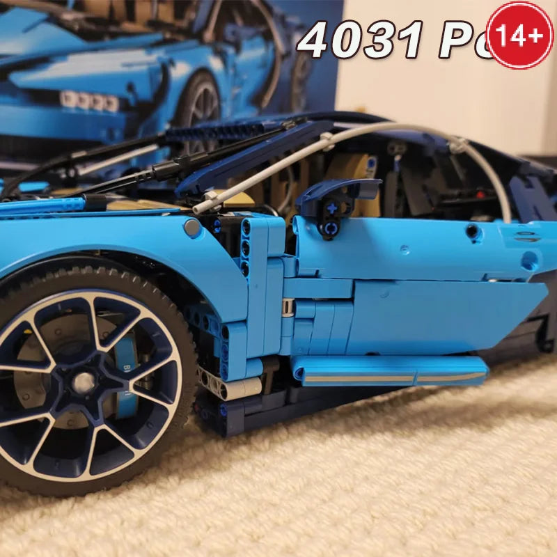 2025 NEW 4031PCS compatible with 42083 blue sports car model building blocks, car racing assembly, boys' supercars, adult gifts