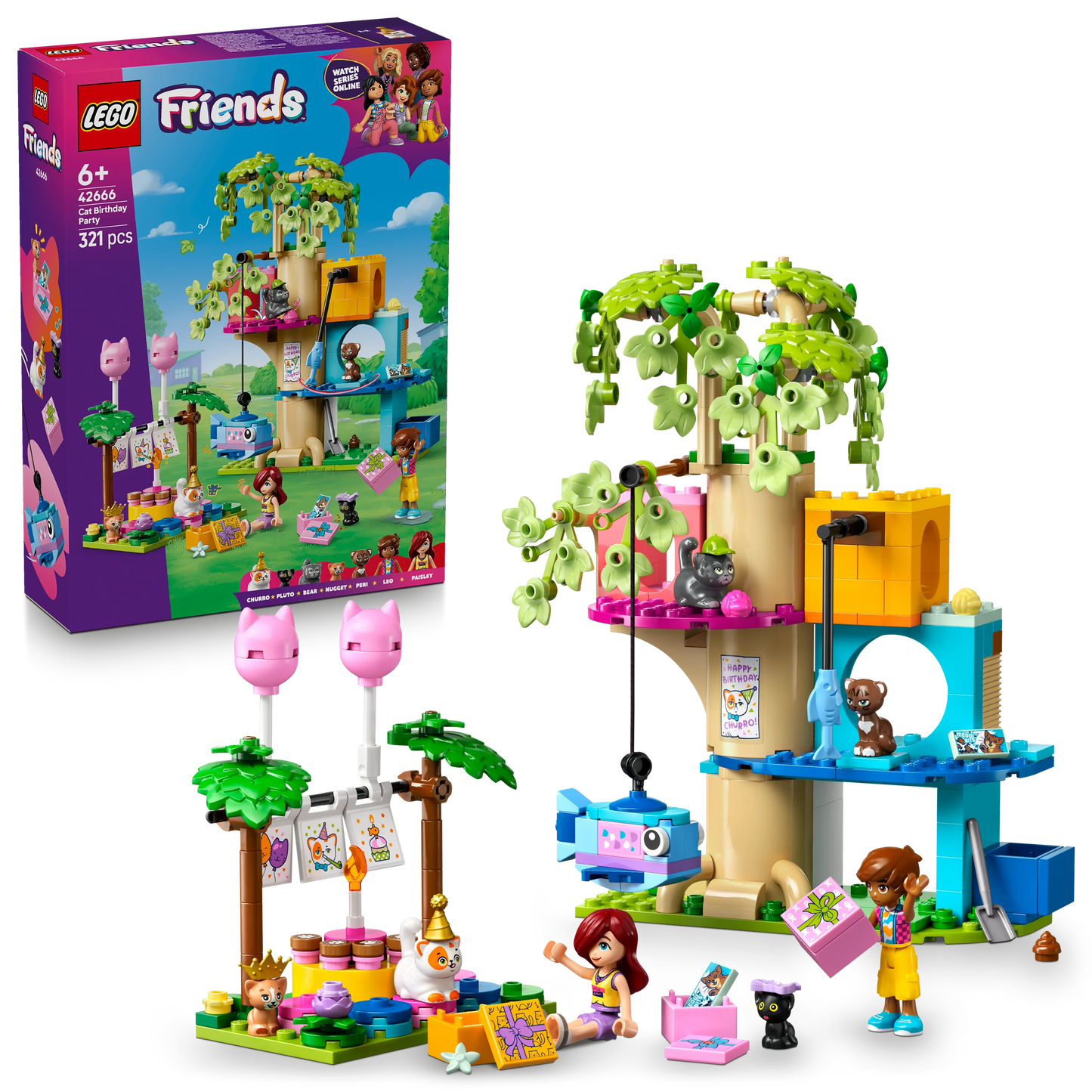 LEGO Friends Katzengeburtstagsparty & Baumhaus 42666