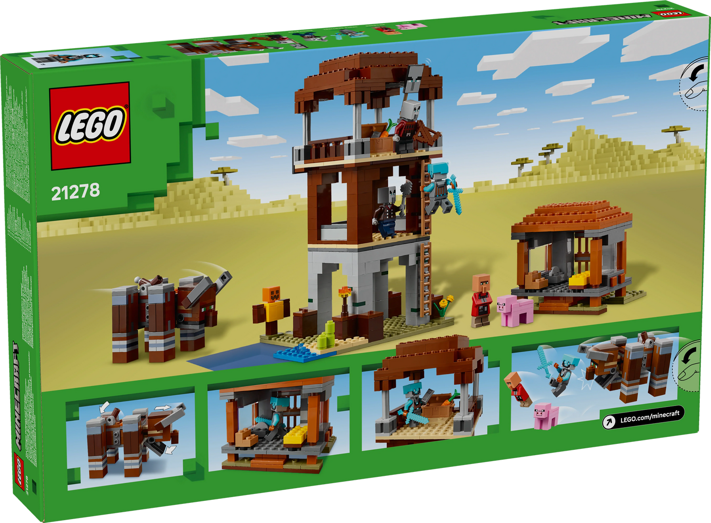 LEGO Minecraft Ein Verwüster am Plünderer-Außenposten 21278