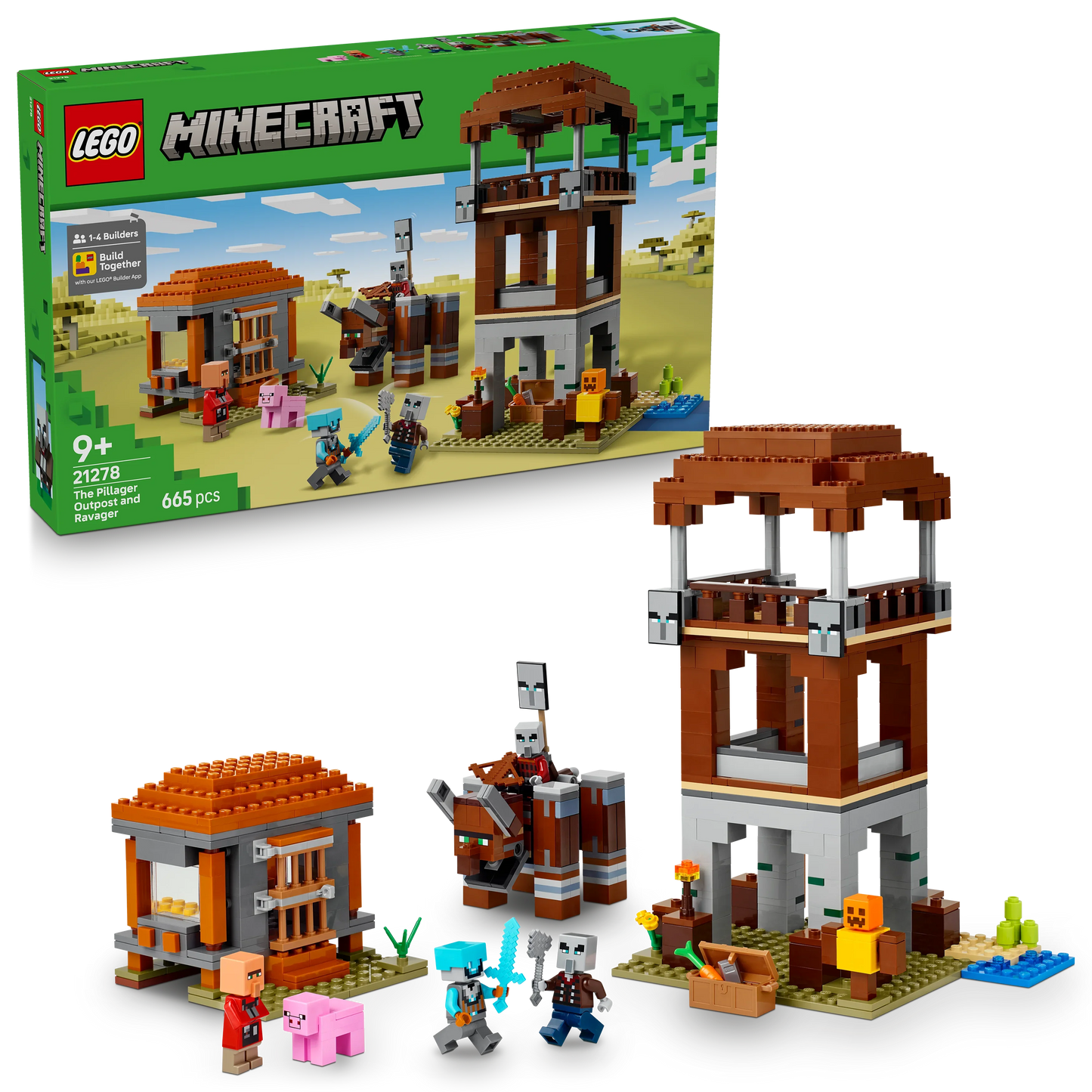 LEGO Minecraft Ein Verwüster am Plünderer-Außenposten 21278